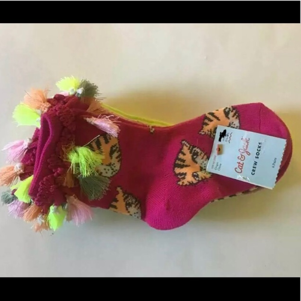 CAT & JACK -  Reindeer Toddler Girls Crew socks.